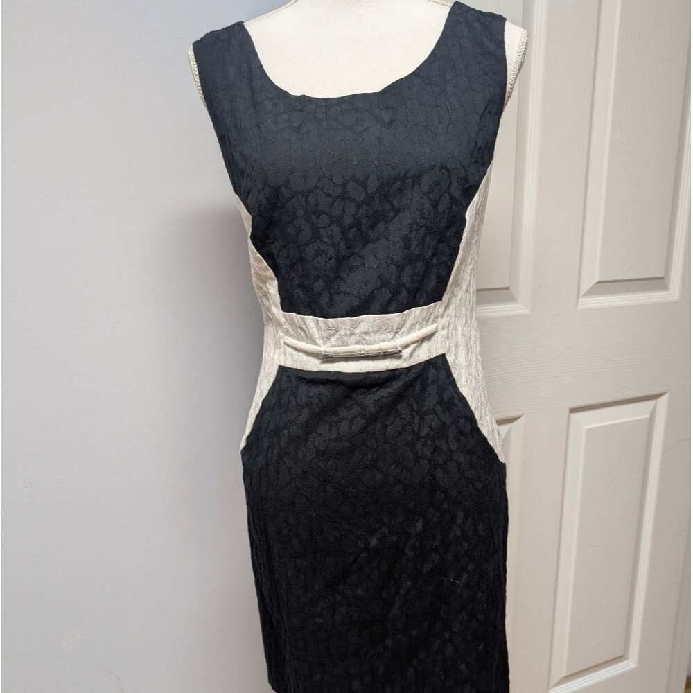 Michael Kors Black and White Midi Dress Size 8 NWT